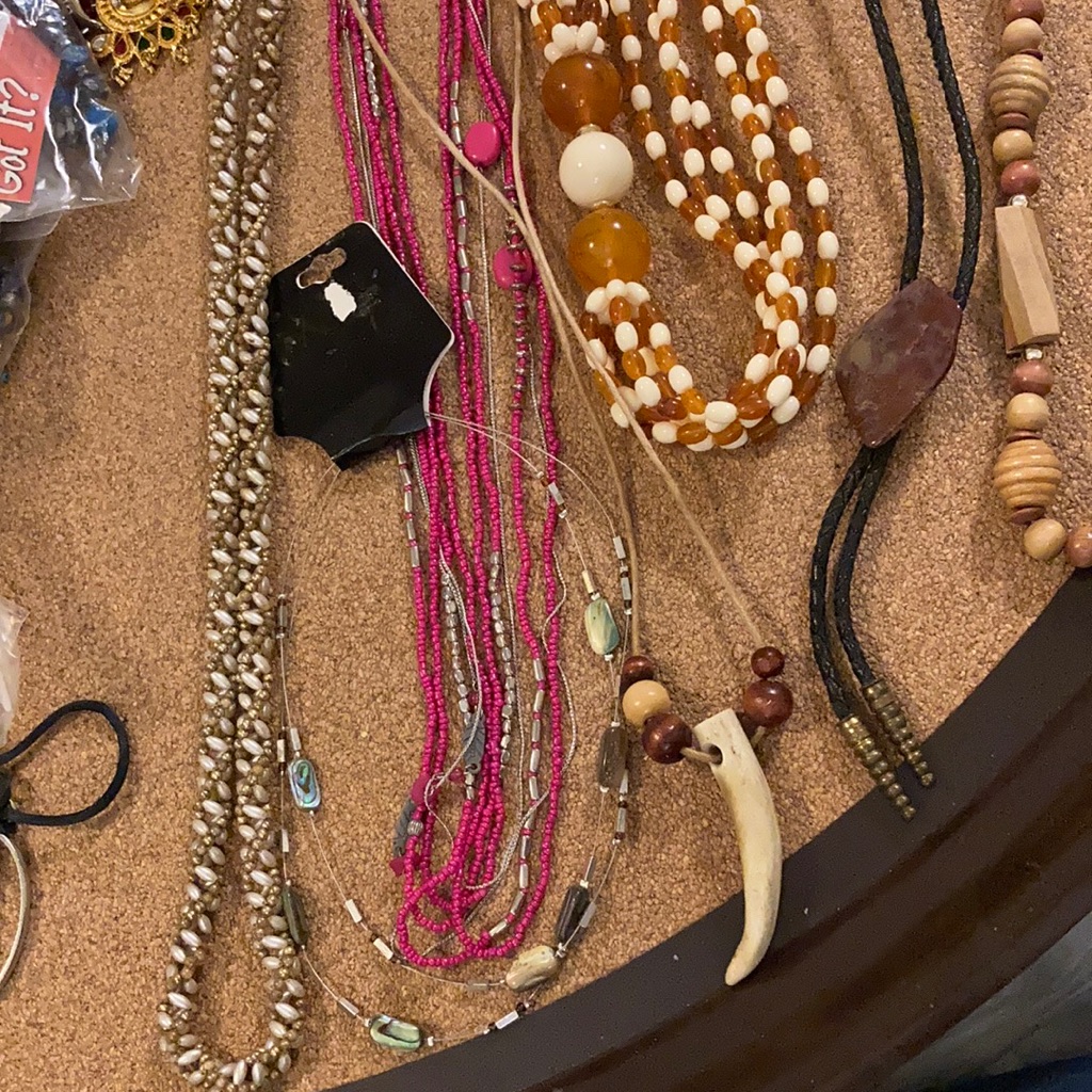 Lot Of Assorted Ladies Jewelry Belt Necklaces Bracelets Earrings And More